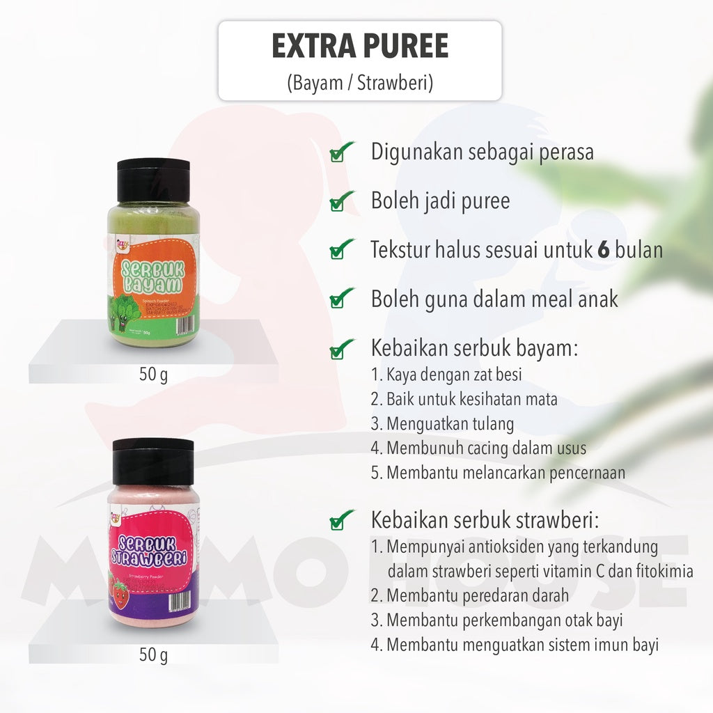 BABY FOOD IZZLY Makanan Bayi 6 Bulan ke atas Berkhasiat High Protein Bubur Porridge Seasoning Perasa Puree Cookies Mee