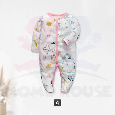 Newborn Baby Jumpsuit Boy & Girl Cute Design Long Sleeve 100% Cotton Jumpsuit Baju Kanak-Kanak Romper Jumpsuit ( MYB041)