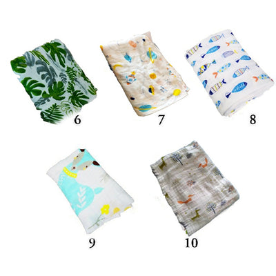 Newborn Baby Muslin Swaddle Soft Blanket Kain Bedung Kain Selimut Napkin Lampin