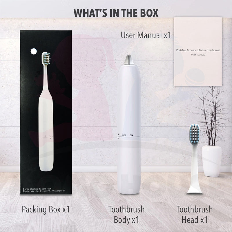 Sonic Electric Toothbrush Good For Cleansing Braces & Teeth Berus Gigi Battery IPX7 Waterproof More Vibration