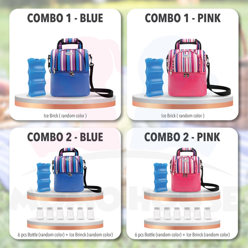 Portable 2 Layer Sling Cooler Bag For Breastmilk Storage Bag Bottle Feeding