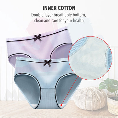 Women Panties Ribbed Panties Spender Underwear Breathable Seamless Underwear Antibacterial Panty Seluar Dalam Wanita