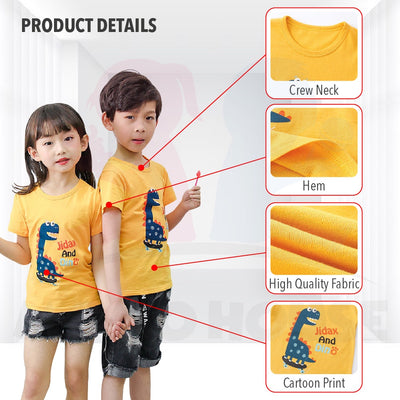 Kids Clothing Children's Cotton Short-Sleeved T-Shirt Tee Tops Casual Baju Kanak Budak (MYB054)