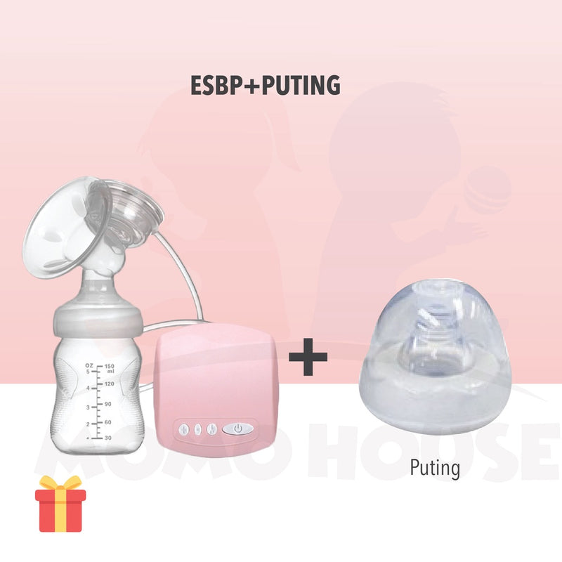 Single Electric Breast Pump with Bottle Feeding - Pam Susu Dgn Feeding Bottle