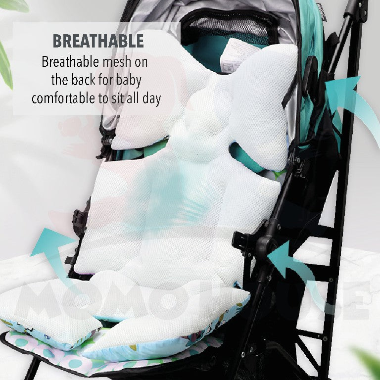 Baby Stroller Cushion Portable Car Seat Chair Pad Extra Thick Soft Cotton Stroller Pad Newborn Pillow