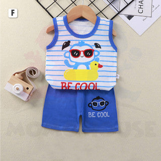 Baby Clothes Baju Budak Singlet Kanak Kanak Kids Baby Boy Singlet Set Singlet Kid Sleeveless Shirt Singlet Pant Children