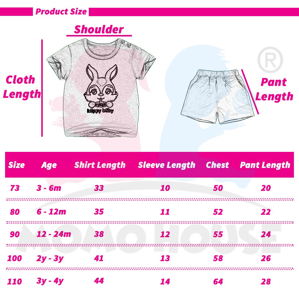 Newborn Baby T shirt Short Sleeve Set Baby Kids Clothing (BM002)