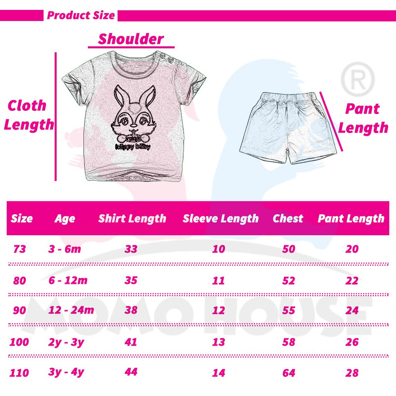 Newborn Baby T shirt Short Sleeve Set Baby Kids Clothing (BM002)