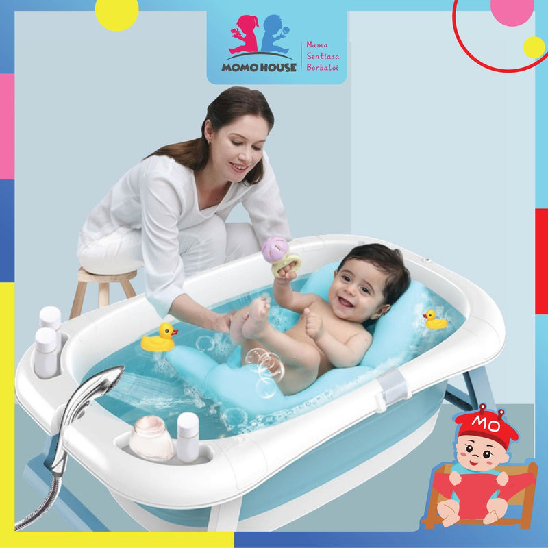 Extra Large Foldable Baby Bathtub Children Newborn Infant Kids Toilet Bath Tub Bath Barrel Basin Mandi Bayi Budak Kanak