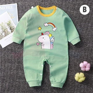 Newborn Baby Cute Animal Cartoon Romper Jumpsuits Cotton Long-Sleeved Baju Bayi Soft Clothing Toddler Pyjamas (MYB053)