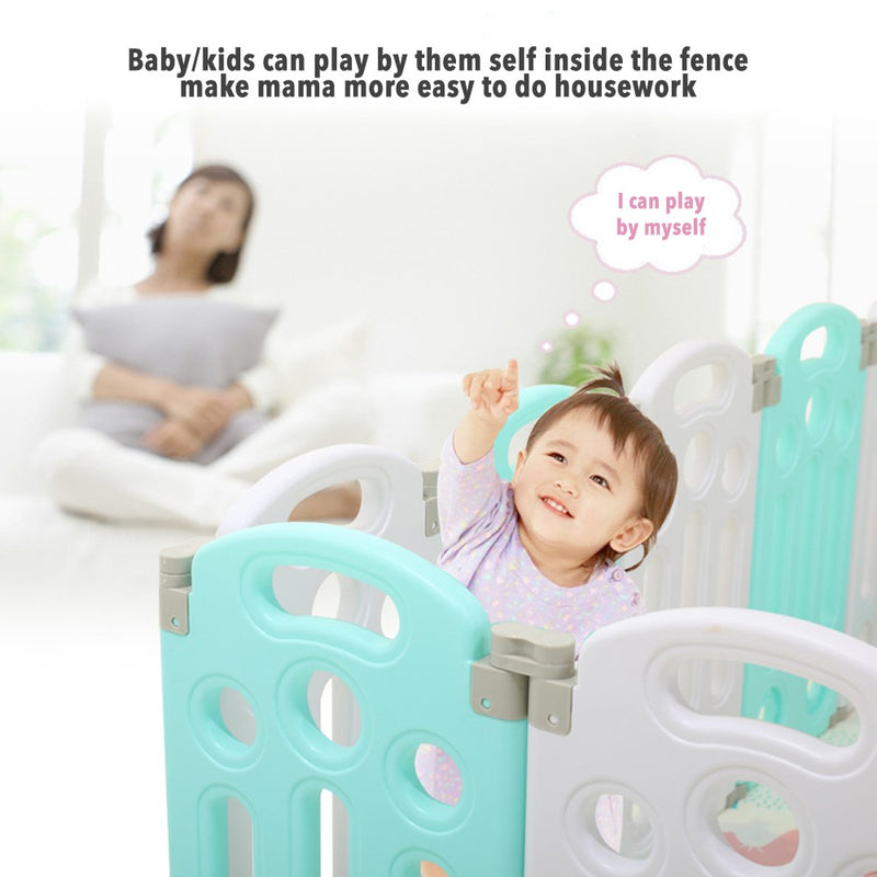 Baby Fence (10/16/18/20 Panel) Safety Foldable Gaming Fence Baby Play Yard Playpen Baby Kid Safety Play Fence