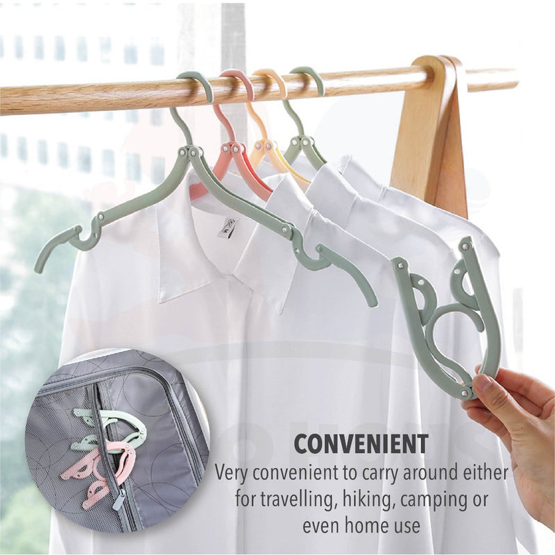 Portable Travel Foldable Plastic Hanger Non-slip Hanger Wardrobe Clothes Magic Drying Rack