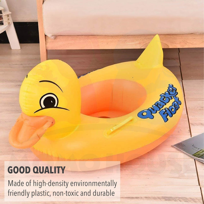 Baby Kids Inflatable Swimming Ring Toddler Float Boat Ring With Seat Pelampung Bayi - Duck Design