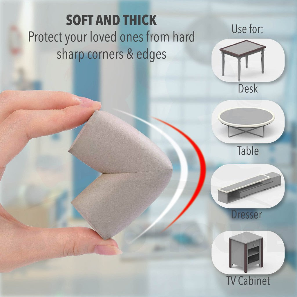 Baby Edge Protector Soft Rubber Hurt Prevention Edge Corner Guards Baby Bumper Edge Strip L-Shape U-Shape Safety Corner