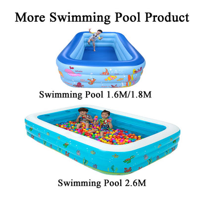 (L)130x(W)90x(H)48cm - Inflatable 3 Rings Swimming Pool