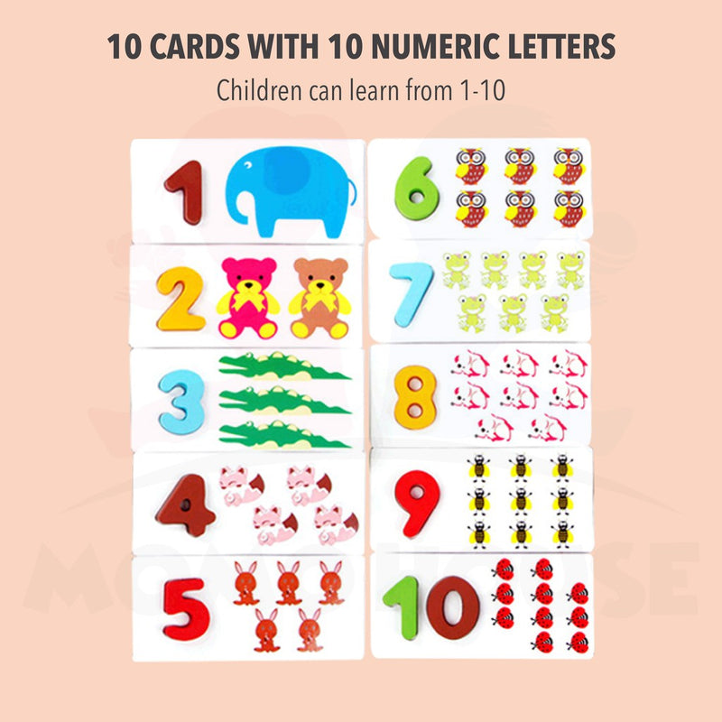 Early Learning Wooden Numeric Letter Cards