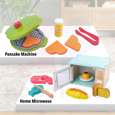 Wooden Kitchen Playset Kids Pretend Play Cooking Kitchen Toy Coffee Maker Cooking Set Toys Mainan Dapur Kanak Kanak