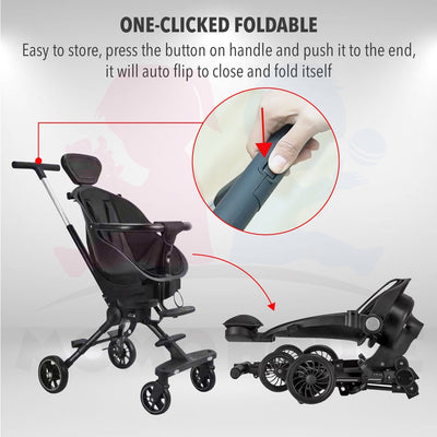 Baby Magic Stroller 360 Rotating Kids Stroller Two Way Foldable Magic Strollers 2 Way Budak Stroler Lipat