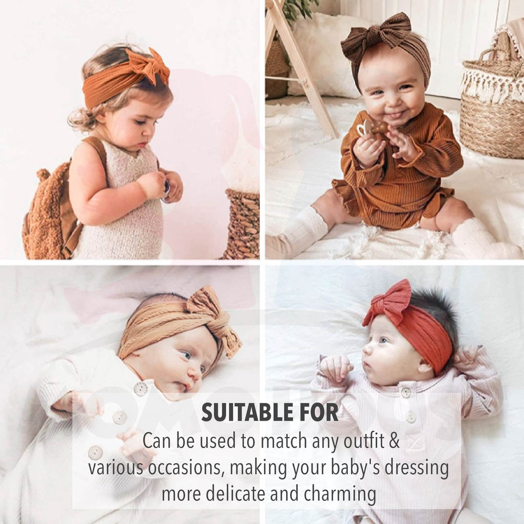 Baby Headband Cute Ribbon Newborn Baby Girls Elastic Hair Bands Soft Nylon Hair Accessories