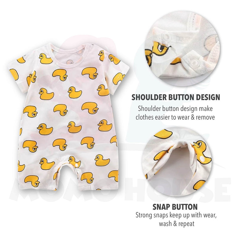 Newborn Baby Romper Jumpsuit Short Sleeve With Cute Cartoon Design Baju Bayi Romper ( MYB043 )