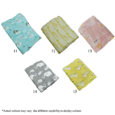 Newborn Baby Muslin Swaddle Soft Blanket Kain Bedung Kain Selimut Napkin Lampin