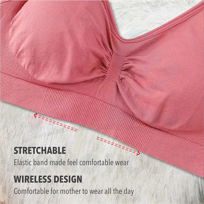 Women Maternity Nursing Bra Breastfeeding Bras With Sponge Pad Pregnant Women Feeding Bra - Hook Design