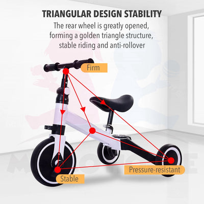 Children's Multifunction Tricycle 3-in-1 mode Children Scooter Balance Car/ Cycling mode and Sliding mode 3 Wheels