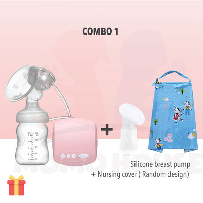 Single Electric Breast Pump with Bottle Feeding - Pam Susu Dgn Feeding Bottle