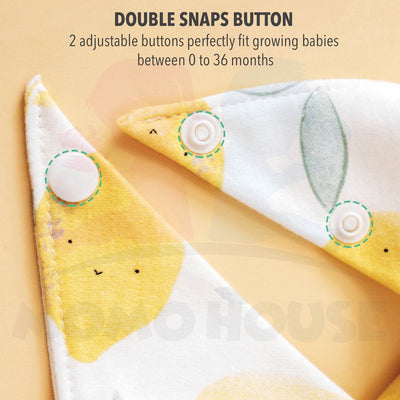 Baby Bibs Toddler Cotton Triangle Bib With Button (20 Design)