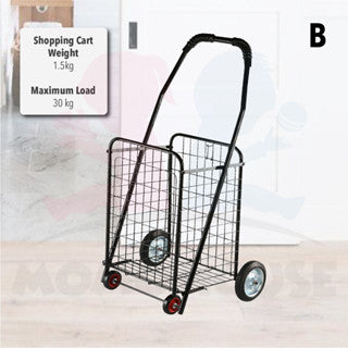 Anti Rust& Extra Large Shopping Cart Shopping Trolley Multifunctional Kereta Tolak Foldable Grocery Market Trolley