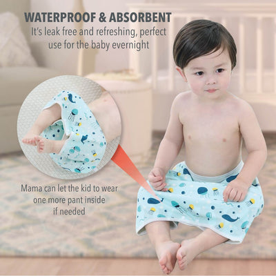 Baby Infant Diaper Waterproof Training Pants Skirts Kid Reusable Pants Urine Pants Adjustable Toilet Training Pants