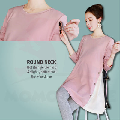 Baju Raya Maternity Blouse Korean Pregnant Blouse Long Sleeve Pregnant Maternity Dresses Baju Mengandung (MDBR)