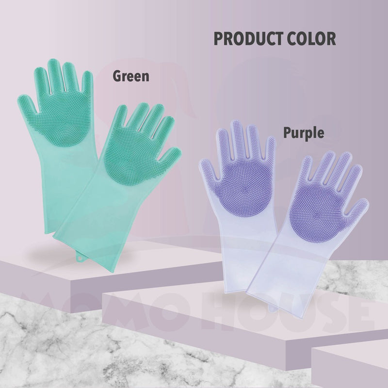 Dishwashing Gloves Washing Gloves Heat Resistant Hand Protection Glove Sarung Tangan Basuh Pinggan