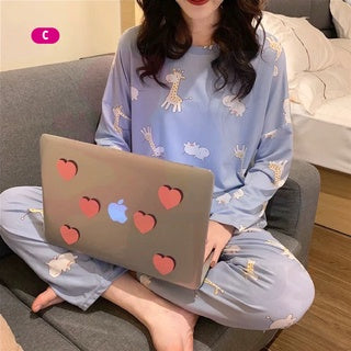 Baju Tidur Wanita Lengan Panjang Baju Tidur Perempuan Pajamas Women Cotton Pyjamas Women Sleepwear Pijamas Women (WP004)