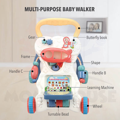 Early Learning Baby Walker With Learning Machine & Shape Learning (New Design)