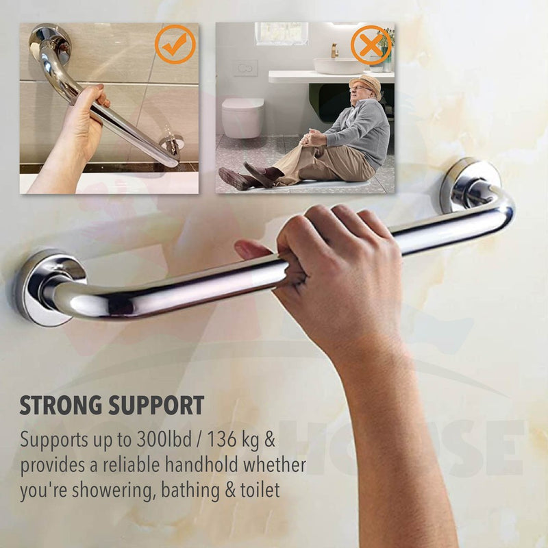 Bathroom Shower Bar Handrail Toilet Bar Toilet Handle Safety Bar Bath Grip Handbar Pemegang Tandas Handgrip Bars