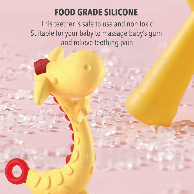 Baby Teether Giraffe & Banana Design BPA Free Food Grade Silicone Chewing Toy Non Toxic Teether