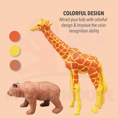 Animal Toys Set Realistic Wild Plastic Animals Learning Toys Kids Toys Animal Model Toy