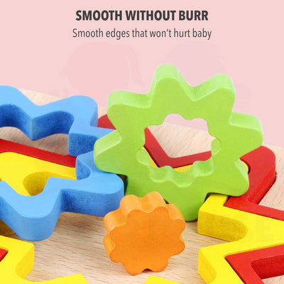 Wooden 3D Puzzle Jigsaw Wood Kids Baby Early Educational Learning Toys Extra Thick Wood Material