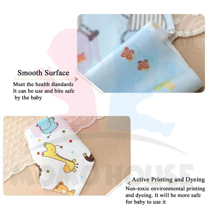 [CLEARANCE STOCK] 6 Pcs- Big Size Baby Toddler Cotton Triangle Bib