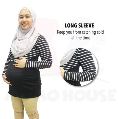 Long Sleeve Maternity T-shirt Prenatal T Shirt Baju Mengandung (MTS001)