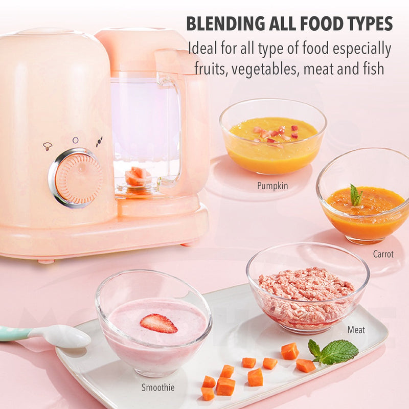 (4 in 1) Baby Food Processor Blender - Steam & Blend