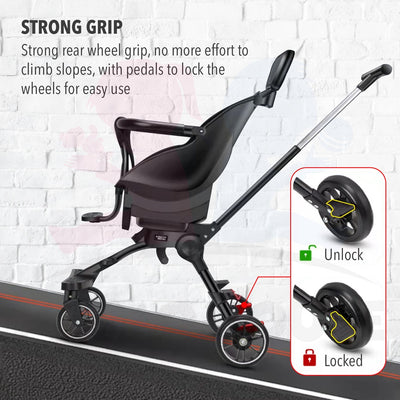 Baby Magic Stroller 360 Rotating Kids Stroller Two Way Foldable Magic Strollers 2 Way Budak Stroler Lipat