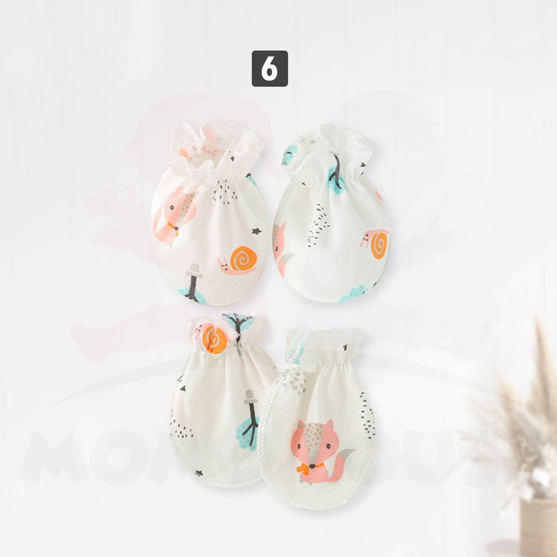 Newborn Infant Baby Mitten Booties Set Bayi Sarung Tangan Dan Kaki