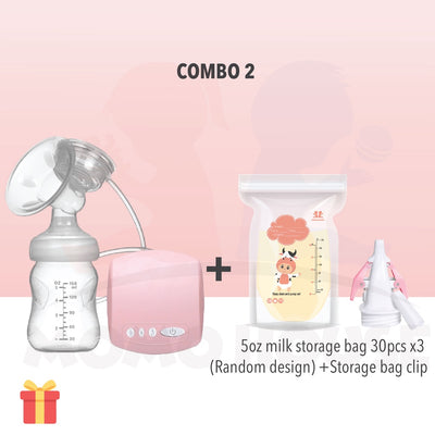 Single Electric Breast Pump with Bottle Feeding - Pam Susu Dgn Feeding Bottle