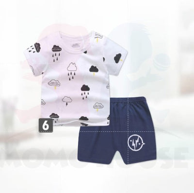 Newborn Baby T Shirt Short Sleeve Set (BM012)