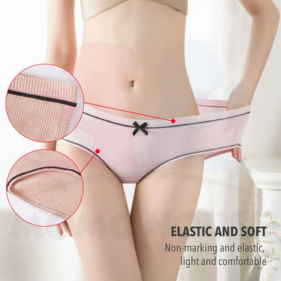 Women Panties Ribbed Panties Spender Underwear Breathable Seamless Underwear Antibacterial Panty Seluar Dalam Wanita