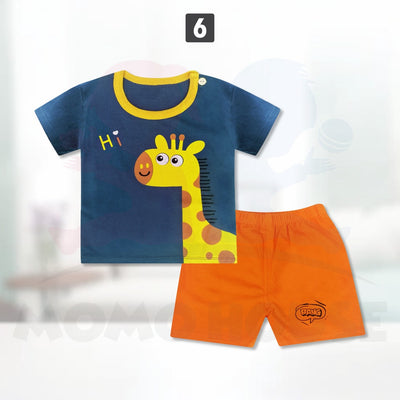 T-Shirt Newborn Baby Girls Boy Short Sleeve Cute Bayi Baju Murah Comel Kids Baju Set Budak Seluar Newborn (MYB038)