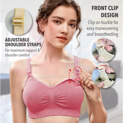 Women Maternity Nursing Bra Breastfeeding Bras With Sponge Pad Pregnant Women Feeding Bra - Hook Design