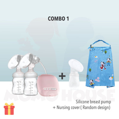 (NEW) Double Electric Breast Pump with Bottle Feeding - Pam Susu Feeding Bottle